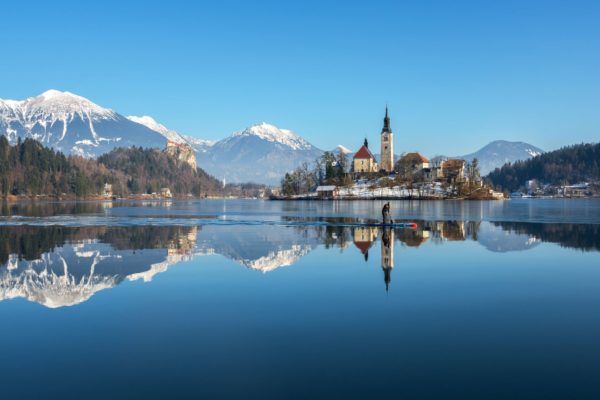 Bled v zimě, Slovinsko