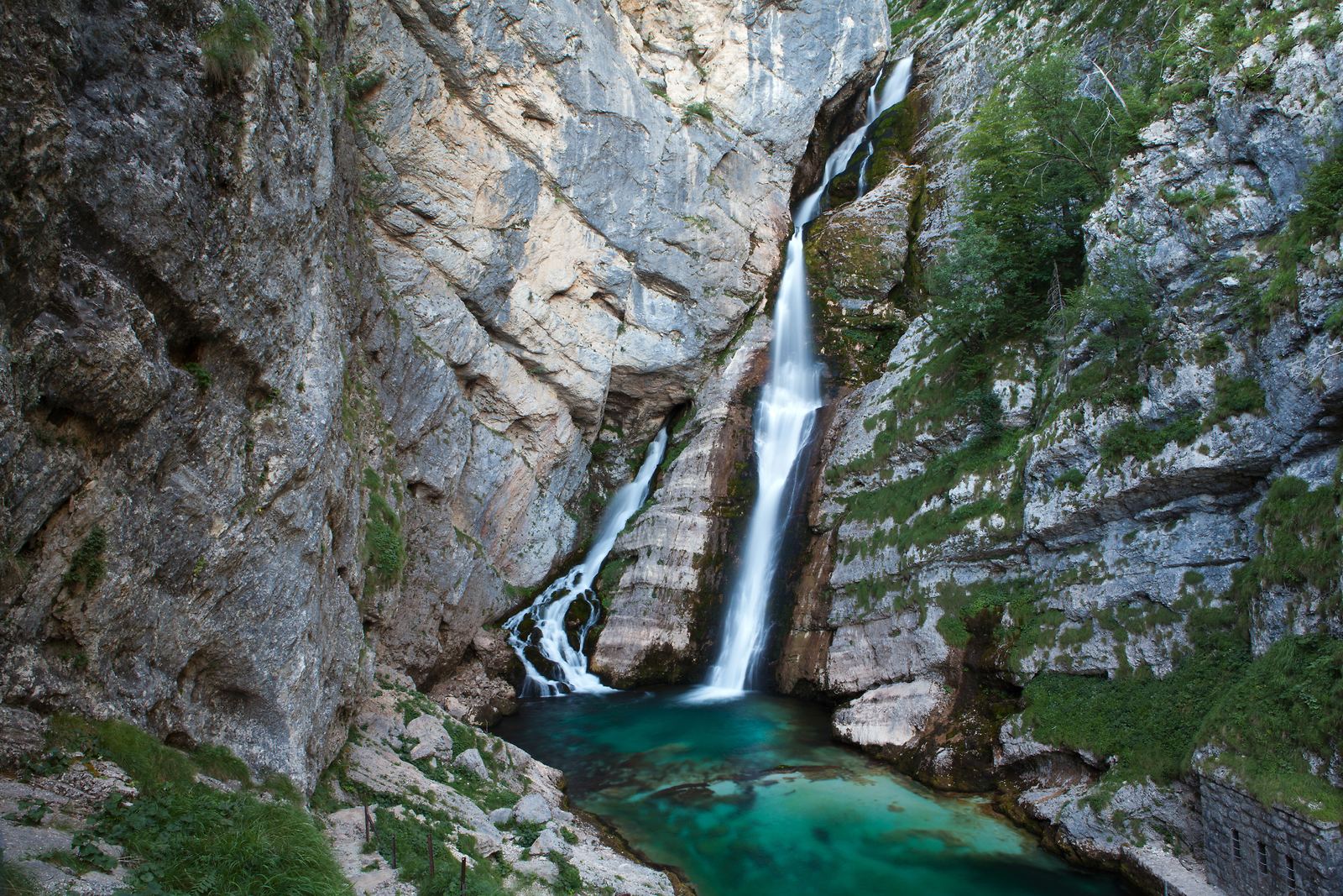 Vodopád Savica, Bohinj, Slovinsko. Foto: Jošt Gantar