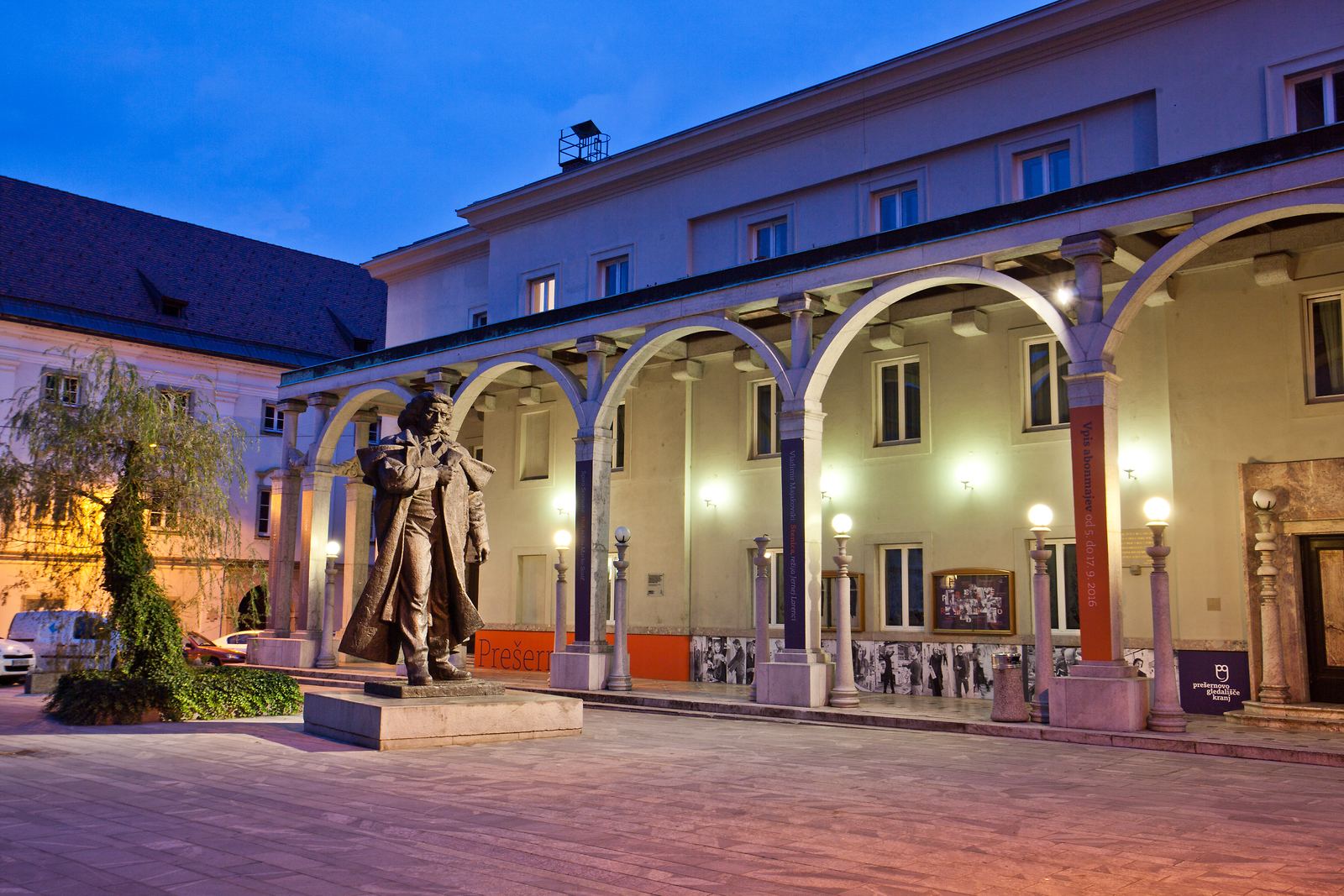 Prešernovo divadlo, Kranj, Slovinsko. Foto: Jošt Gantar